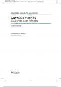 Antenna Theory Analysis and Design 4th Edition Solution Manual PDF