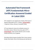 Automated Test Framework ATF Micro-Cert Graded A+ 2024