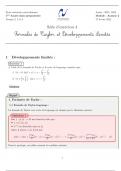 5 Exercices corrigées sur les Developpements limités + des rappels sur les theoremes ..... (Notation de Landau - formule de Taylor - Formule de Taylor avec reste intégrale... . ) _ 1ère annèe univ