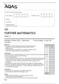 AQA AS Level FURTHER MATHEMATICS Question Paper 1 MAY 2023