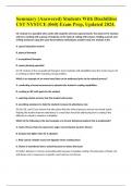 Summary (Answered) Students With Disabilities CST NYSTCE (060) Exam Prep, Updated 2024.