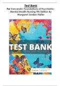 Test Bank  For Varcarolis' Foundations of PsychiatricMental Health Nursing 9th Edition By  Margaret Jordan Halter A+