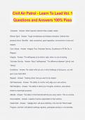 Civil Air Patrol - Learn To Lead Vol. 1 Questions and Answers 100% Pass