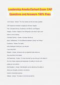 Leadership Amelia Earhart Exam CAP Questions and Answers 100% Pass