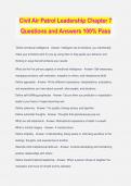 Civil Air Patrol Leadership Chapter 7 Questions and Answers 100% Pass