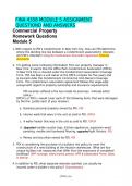 FINA 4358 MODULE 5 ASSIGNMENT QUESTIOND AND ANSWERS Commercial Property Homework Questions Module 5