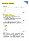 Fiscal Law Final Exam questions with correct answers graded A+
