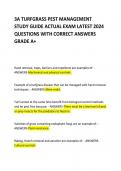 3A TURFGRASS PEST MANAGEMENT  STUDY GUIDE ACTUAL EXAM LATEST 2024  QUESTIONS WITH CORRECT ANSWERS GRADE A+ 
