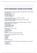 NYPD SERGEANT EXAM STUDYGUIDE 2024