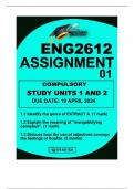 ENG2612 ASSIGNMENT 1 DUE 19 APRIL 2024 ALL QUESTIONS ANSWERED