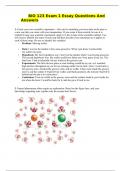 BIO 123 Exam 1 Essay Questions And Answers