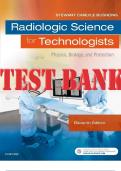 TEST BANK for Radiologic Science for Technologists 11th Edition Physics, Biology, and Protection by Stewart C. Bushong