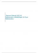 AQA  Edexcel GCE A2 Mathematics (9MA0)Paper 02 Pure Mathematics MARK SCHEME FOR JUNE 2023
