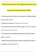 CCHT Exam Review Questions and Answers 2023