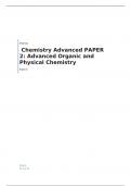 AQA EDEXEL A LEVEL  Chemistry  PAPER 2: Advanced Organic and Physical Chemistry QUESTION PAPER FOR JUNE 2023