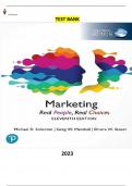 Test Bank - Marketing: Real People, Real Choices 11th Edition by Michael Solomon, Greg Marshall & Elnora Stuart - Complete, Elaborated and Latest Test Bank. ALL Chapters (1-14) Included and Updated for 2023 
