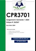 CPR3701 Assignment 2 (QUALITY ANSWERS) Semester 1 2024