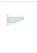  Edexcel GCE In English Language (9EN0) Paper 3: Language Investigation  MARK SCHEME FOR JUNE 2023