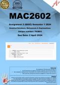 MAC2602 Assignment 2 (COMPLETE ANSWERS) Semester 1 2024 (703803) - DUE 2 April 2024