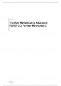 EDEXEL A LEVEL  Further Mathematics   PAPER 3C: Further Mechanics 1 QUESTION PAPER  FOR JUNE 2023