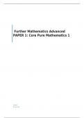 EDEXEL  A LEVEL  Further Mathematics   PAPER 1: Core Pure Mathematics 1  QUESTION PAPER  FOR JUNE 2023