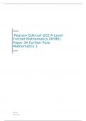  Edexcel GCE A Level Further Mathematics (9FM0) Paper 3A Further Pure Mathematics 1  MARK SCHEME FOR JUNE 2023