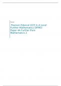  Edexcel GCE In A Level Further Mathematics (9FM0) Paper 4A Further Pure Mathematics 2  MARK SCHEME FOR JUNE 2023