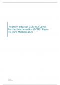 Edexcel GCE In A Level Further Mathematics (9FM0) Paper 4C Pure Mathematics QUESTION PAPER AND   MARK SCHEME FOR JUNE 2023