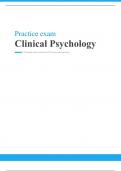 Clinical Psychology practice exam 