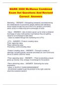 MARK 3000 McManus Combined  Exam Set Questions And Revised  Correct Answers