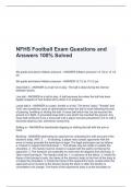 NFHS FOOTBALL  Exam Bundle Questions and Answers(RATED A+)   