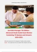 ServSafe Manager 7th Edition Package. 