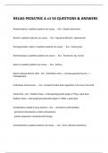 RELIAS PEDIATRIC A v1 54 QUESTIONS & ANSWERS