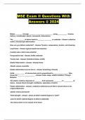 MSE Exam II Questions With Answers @ 2024