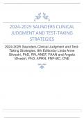  Saunders Clinical Judgment and Test-Taking Strategies, 8th Edition Chapter 1-20 Complete