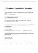 LEED v4 GA Practice Exam Questions With 100% Explanations Answers Correct.