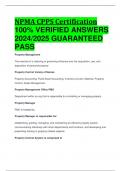 BEST REVIEW NPMA CPPS Certification 100% VERIFIED ANSWERS  2024/2025 GUARANTEED  PASS