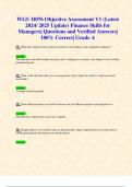WGU D076 Objective Assessment V1 (Latest 2024/ 2025 Update) Finance Skills for Managers| Questions and Verified Answers| 100% Correct| Grade A
