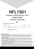 HFL1501 Assignment 5 (ANSWERS) Semester 1 2024 - DISTINCTION GUARANTEED