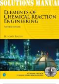  SOLUTIONS MANUAL for Elements of Chemical Reaction Engineering 6th Edition by H Scott Foger