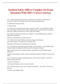 Incident Safety Officer Complete Set Exam Questions With 100% Correct Answers