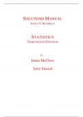 Solutions Manual for Statistics 13th Edition By James McClave, Terry Sincich (All Chapters, 100% Original Verified, A+ Grade)