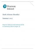 June 2023 Edexcel IGCSE Chemistry MS 4ch1 / 2c