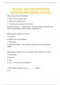 Network+ (N10-008) EXAM GUIDE  QUESTIONS AND VERIFIED ANSWERS.