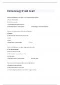Immunology Final Exam With Questions And Explanations Of Answers.