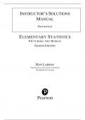 Solution Manual For Elementary Statistics Picturing the World, 8th Edition by Ron Larson