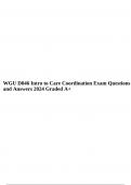 WGU D046 Intro to Care Coordination Exam Questions and Answers 2024 Graded A+.