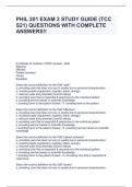 PHIL 201 EXAM 3 STUDY GUIDE (TCC S21) QUESTIONS WITH COMPLETE ANSWERS!!