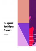 The Argument from Religious Experience