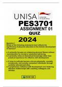 PES3701 ASSIGNMENT 01 QUIZ  DUE 2024